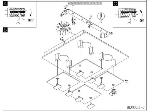 Стельовий світильник Eglo 97728 VICARO (14735) 