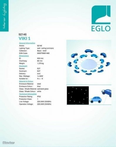 Люстра Eglo 92146 Viki 1 (44305)