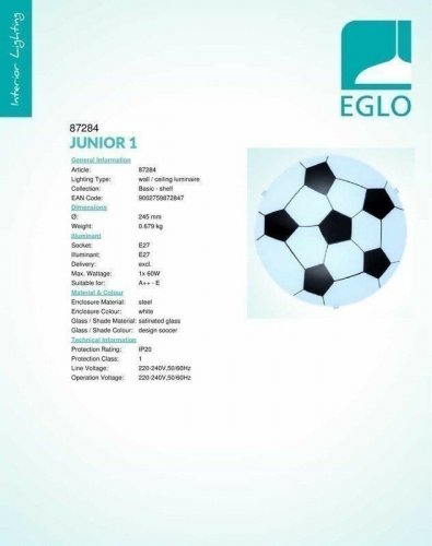 Люстра Eglo 87284 Junior 1 (31222)