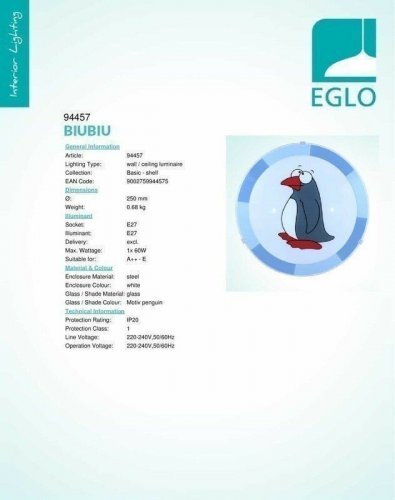 Люстра Eglo 94457 Biubiu (82929)