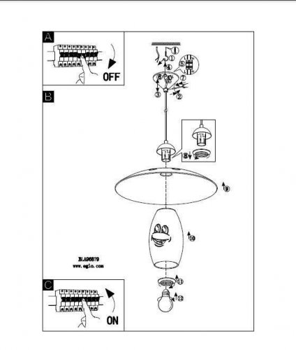 Підвісний світильник Eglo 96879 Funji (96143)