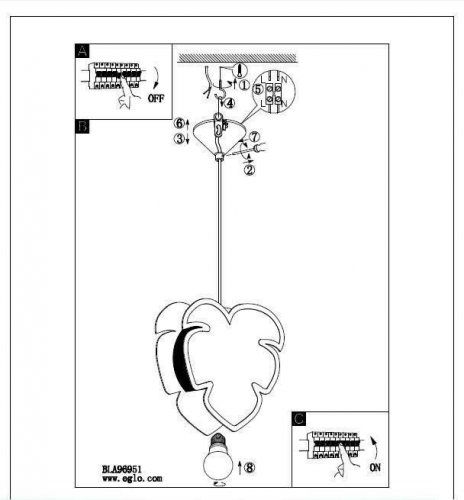 Підвісний світильник Eglo 96952 Louie (95750)