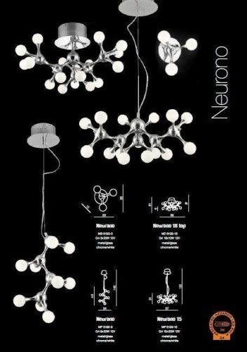 Люстра Azzardo AZ0109 Neurono (MP6199-9-CH-WH) (16026)