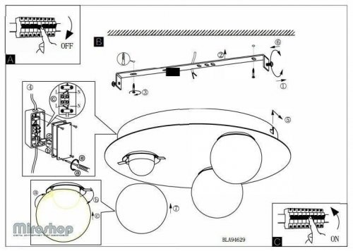 Потолочный светильник Eglo 94629 Mosiano (83039)