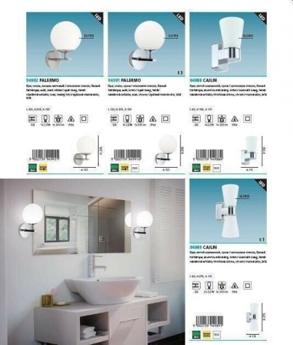 Бра для ванною Eglo 94989 Cailin (84401)