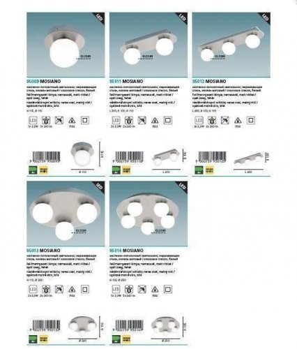 Світильник для ванною Eglo 95014 Mosiano (84416)