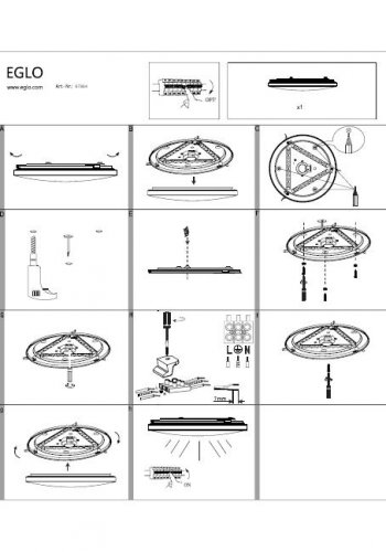Настенно-потолочный светильник Eglo 97884 FRANIA (14910)