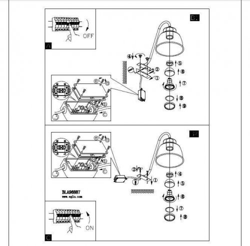 Бра Eglo 96887 Epila (95986)