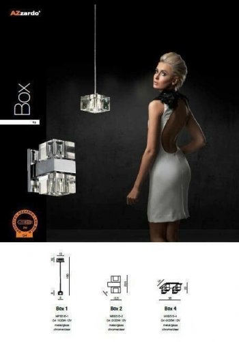 Люстра Azzardo AZ0178 Box 4 (MX8515-4-CH-CL) (15985) 