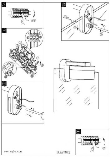 Настенный светильник Eglo 97842 ROMENDO (26196)