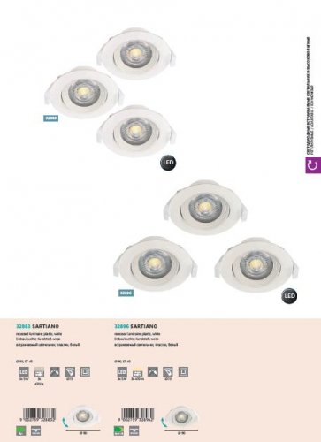 Точечный  светильник  Eglo  32883  SARTIANO  (14591)