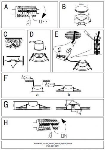 Точковий світильник Eglo 98609 SALICETO