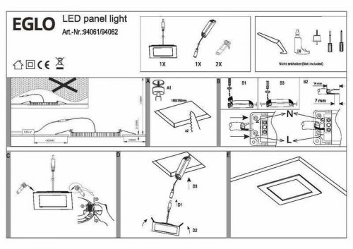 Світильник точковий Eglo 94062 Fueva 1 (72152)