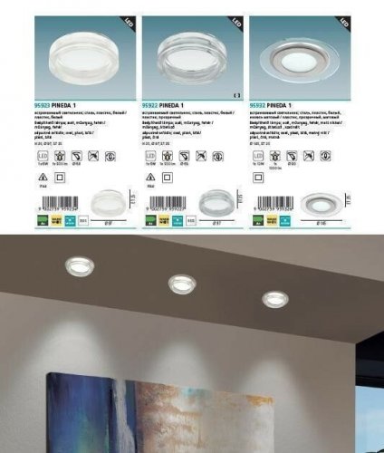 Точковий світильник Eglo 95922 Pineda 1 (90098)