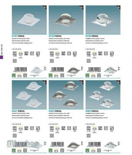 Точечный  светильник  Eglo  95801  Pineda  (90039)