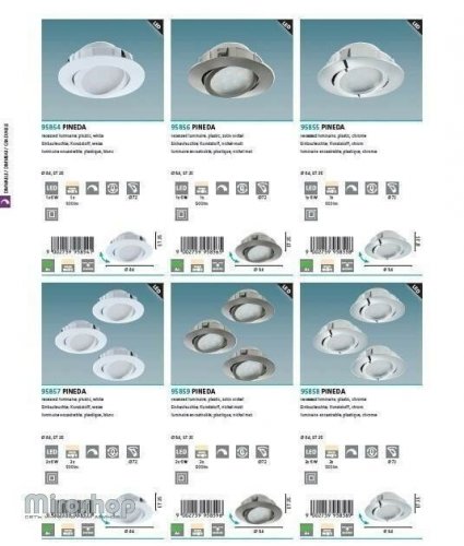 Точковий світильник Eglo 95858 Pineda (90074)