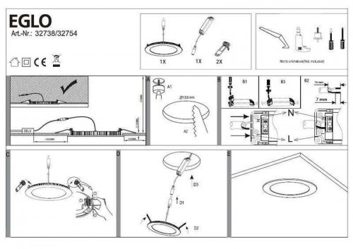 Точковий світильник Eglo 32738 Fueva-C (96075)