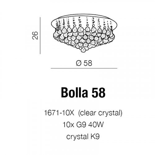 Люстра Azzardo AZ3084 Bolla 58 (gold)