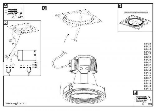 Точечный светильник Eglo 61433 Ferronego (93482)