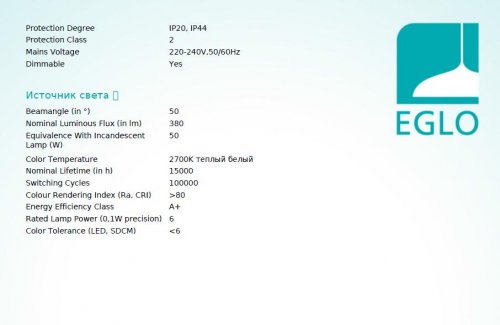 Точковий світильник Eglo 98239 SALABATE (27284)