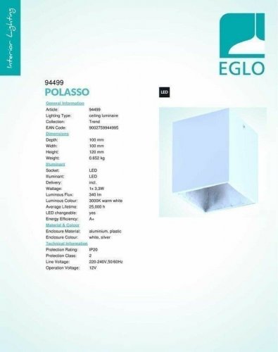 Світильник точковий Eglo 94499 Polasso (82949)