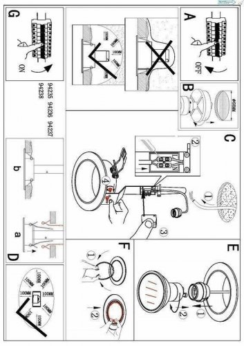 Світильник точковий Eglo 94238 Peneto (набір з 3шт)
