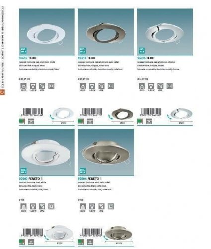 Точечный светильник Eglo 96617 Tedo (96098)