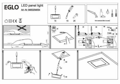 Світильник точковий Eglo 94054 Fueva 1 (72150)