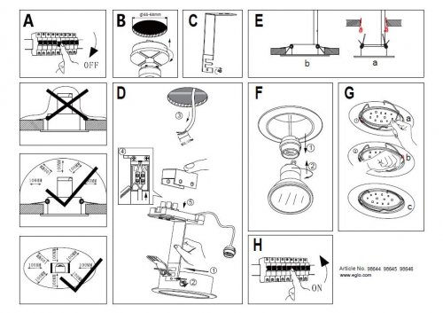 Точечный  светильник  Eglo  98645  PENETO