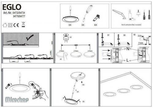 Точковий світильник Eglo 94777 Fueva 1 (89518)
