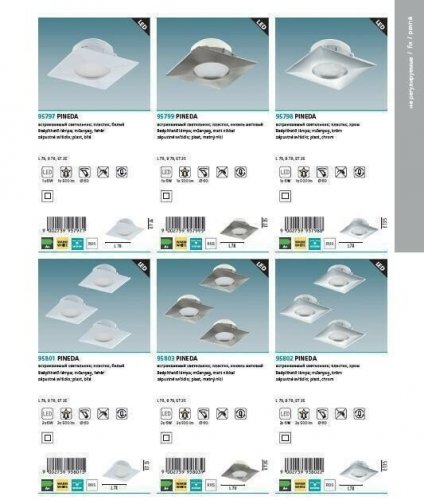 Точечный  светильник  Eglo  95799  Pineda  (90038)