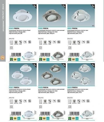 Точечный светильник Eglo 95855 Pineda (90071)