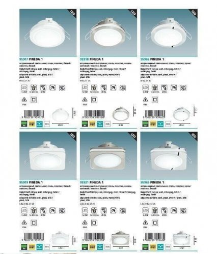 Точечный  светильник  Eglo  95919  Pineda  1  (90096)