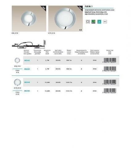 Точковий світильник Eglo 96243 Fueva 1 (90108)