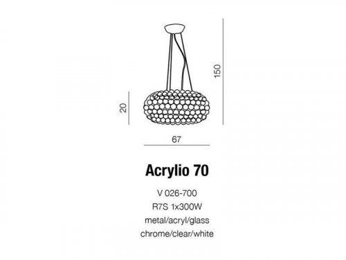 Люстра Azzardo AZ0059 Acrylio 70 (V026-700-CH-CL-WH) (15566)