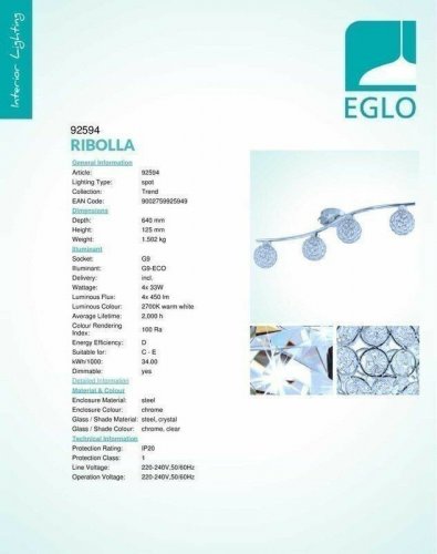 Спот Eglo 92594 Ribolla (44403)