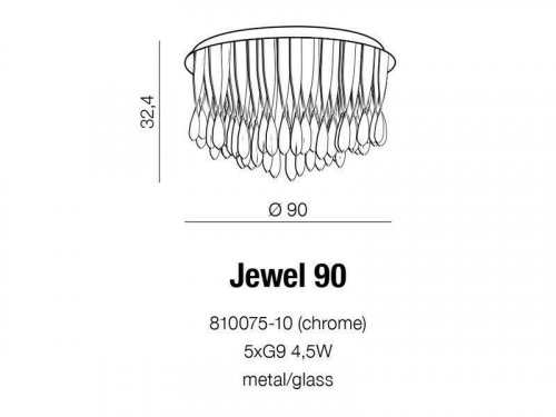Люстра Azzardo AZ1661 Jewel 90 (810075-10-CH) (15884)