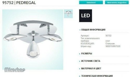 Спот  Eglo  95752  Pedregal