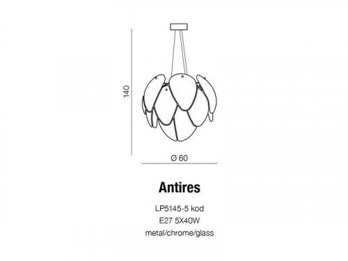 Люстра Azzardo AZ0472 Antires (LP5145-5) (15547)