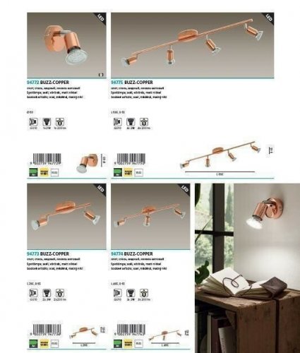 Спот Eglo 94774 Buzz-Copper (83144)