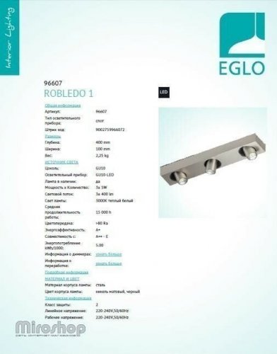 Спот Eglo 96607 Robledo 1