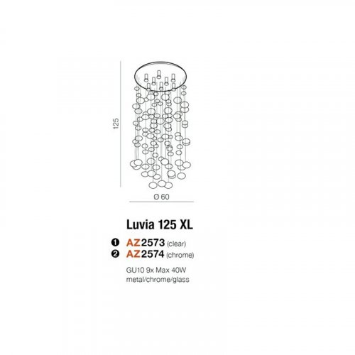 Люстра Azzardo AZ3073 Luvia XL (gold)