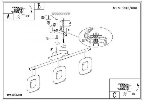 Спот Eglo 97003 Litago Crystal (96001)