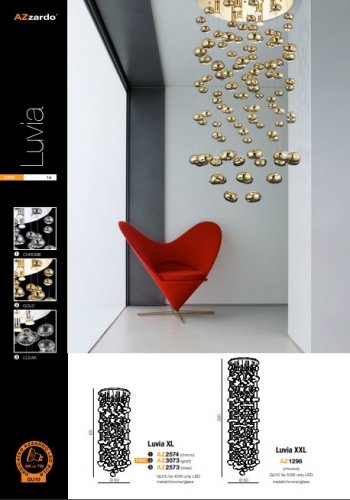 Люстра Azzardo AZ3073 Luvia XL (gold)