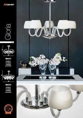 Люстра Azzardo AZ0175 Gloria 5 (MC2030-5-WH-CH) (15455) 