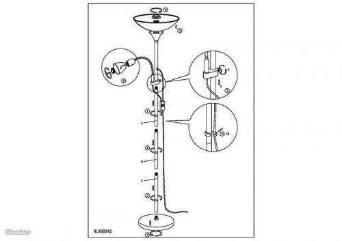 Торшер Eglo 82842 Up 2 (37772) 