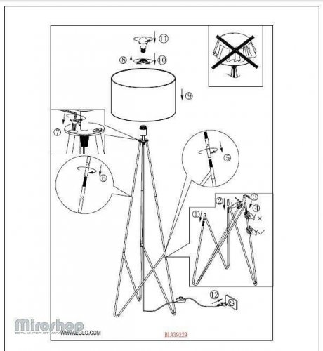 Торшер Eglo 39232 Camporale (90202) 