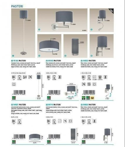 Торшер Eglo 95166 Pasteri (83207)