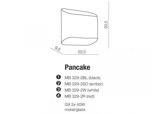 Бра Azzardo AZ0114 Pancake (white) (MB329-2-WH) (15537)