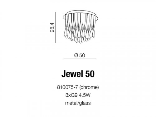 Люстра Azzardo AZ1663 Jewel 50 (810075-7-CH) (15820)